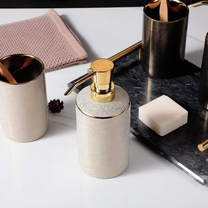 RoyaleGlow Armani Bathroom Accessories Set Elegant 4pcs