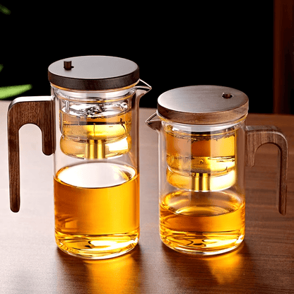 RoyaleGlow Artisan Tea Infuser with Push-Button Release