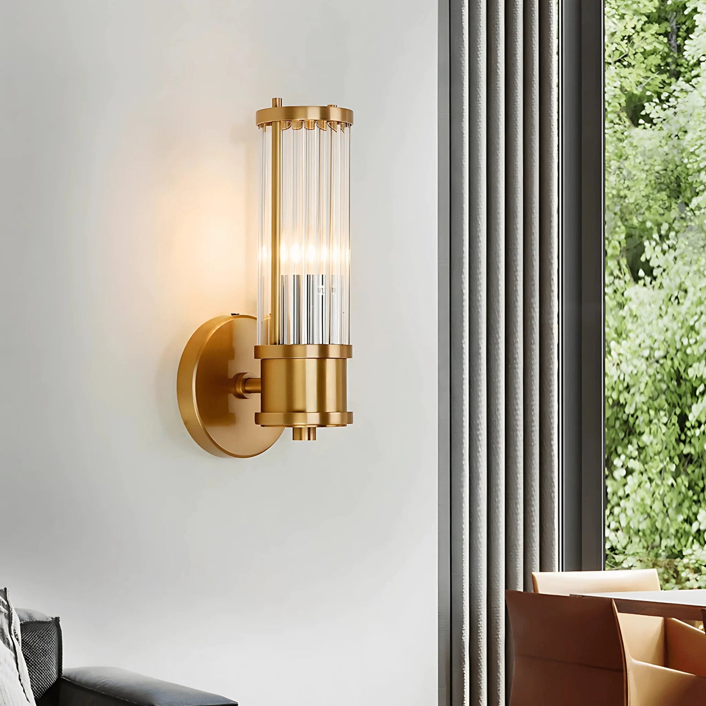 Royallure Elegant Wall Sconce with Fluted Glass for Modern Luxury Lighting