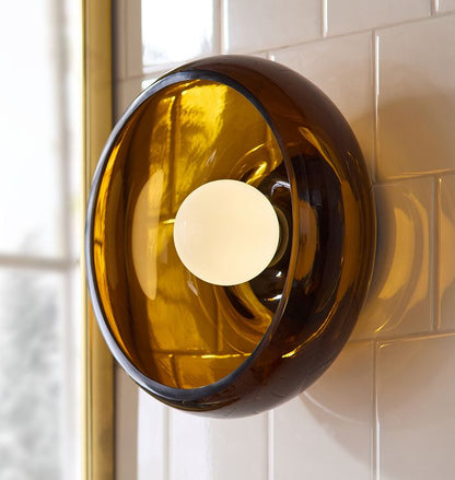 RoyaleGlow Modern Dimmable Wall Sconce with Frosted Glass Shade