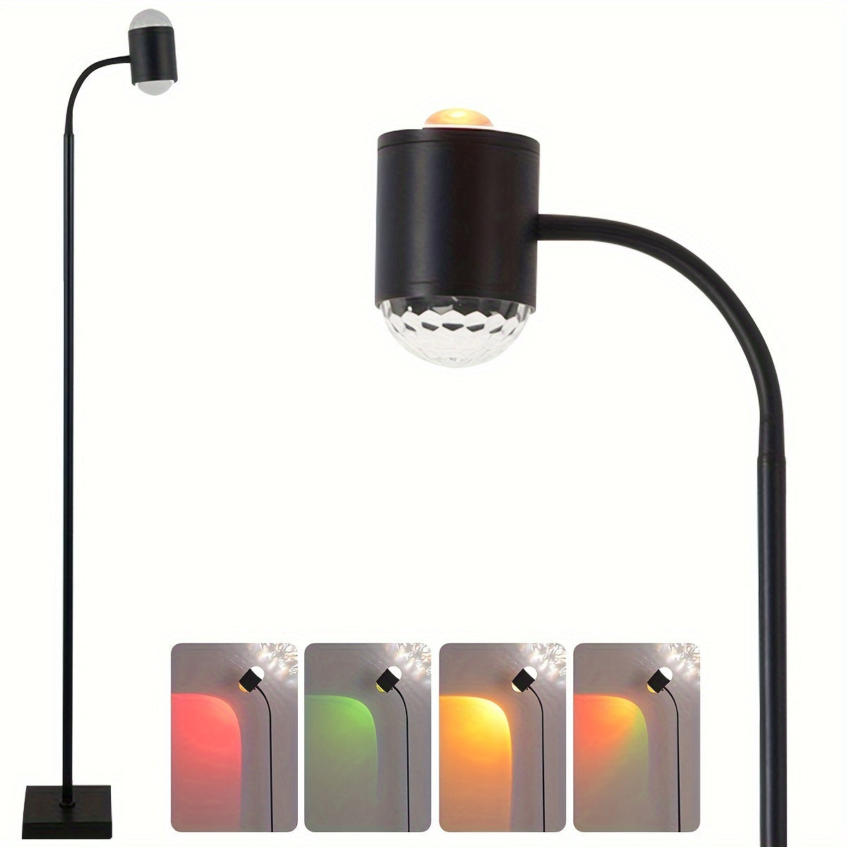 Transform Your Space with the 360° Adjustable Double-Headed Water Ripple Floor Lamp - Default Title