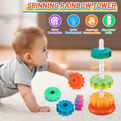 Royaleva Stacking Toys for Kids - Colorful Spinning Discs