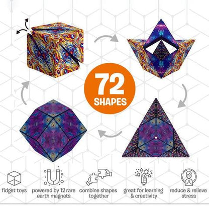 Luxora Changeable Magnetic Magic Cube - 70+ Shapes Puzzle