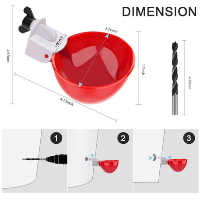 Luxora 10 Pcs Chicken Waterer Automatic Refill System