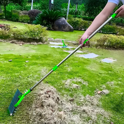 Luxora Long Reach Thatch Rake for Dethatching Dead Grass