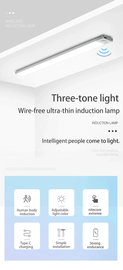 RoyaleGlow Motion Sensor Closet Cabinet Light - Slim Design