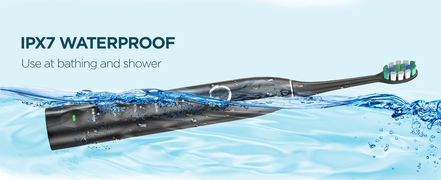 Luxora Rechargeable Ultrasonic Electric Toothbrush with 8 Heads