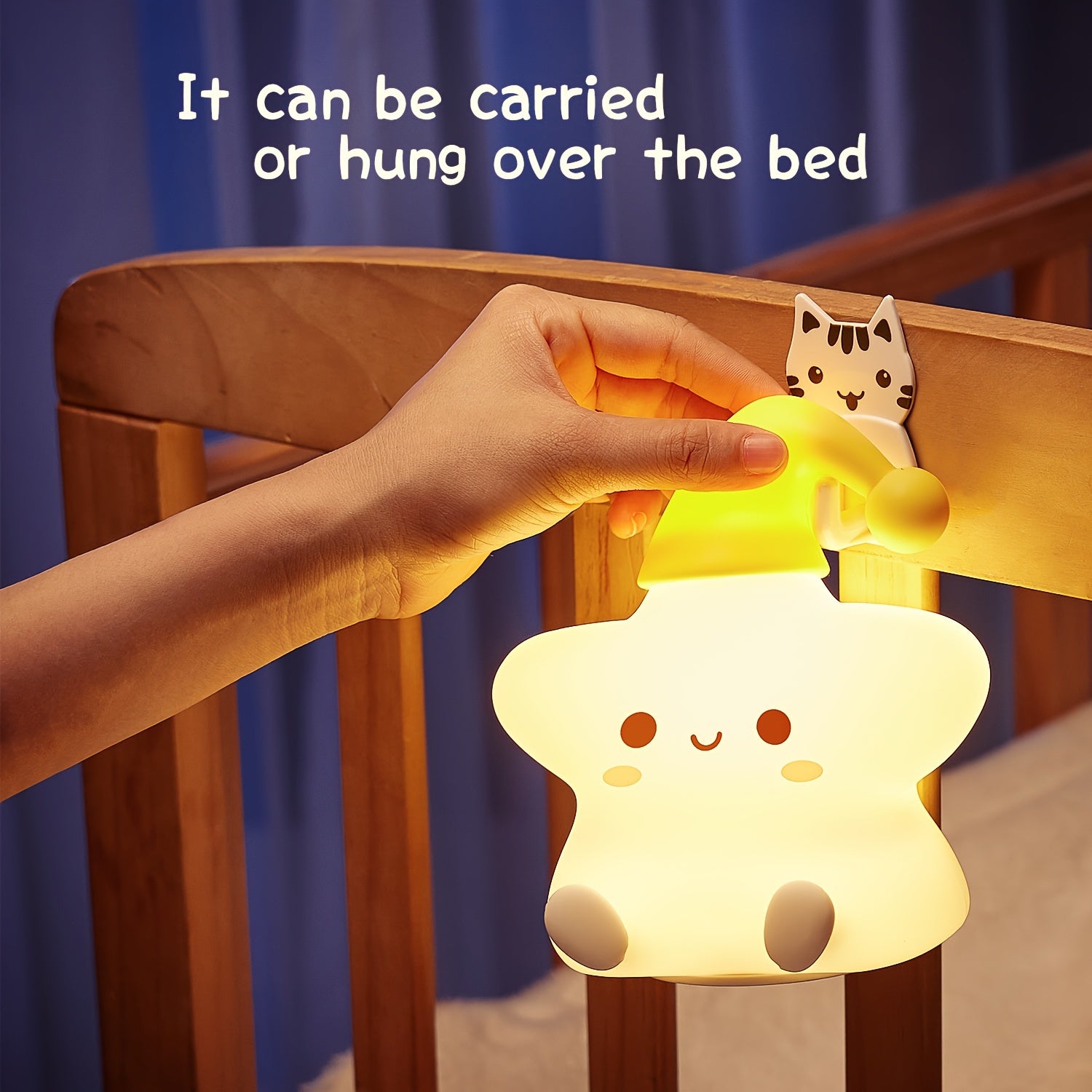 Adorable Night Light - Portable Silicone Star Lamp with 16 Color Changing Modes & Remote Control - Default Title