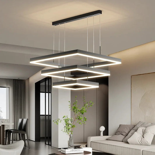 RoyaleGlow Angélique Square Led Chandelier Modern Design