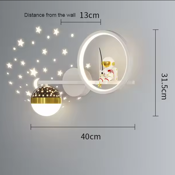 LuxRoyale Star Projection Wall Light For Kids, Moon Glow LED Night Lamp