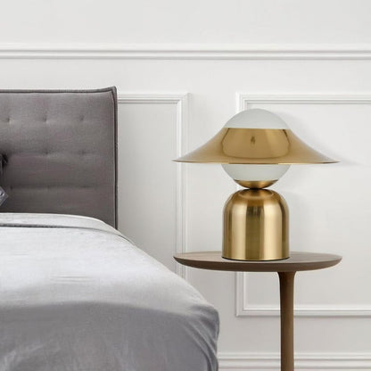Royallure Retro Table Lamp with Adjustable Brightness and Glass Globe Shade