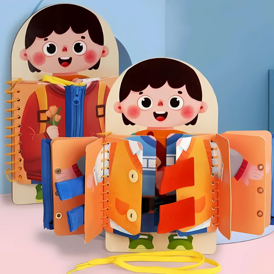 Luxora Montessori Busy Book | Early Education Life Skills Toy