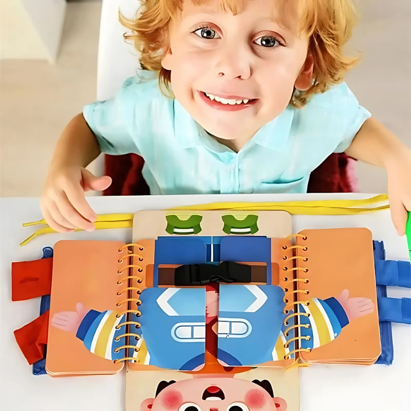 Luxora Montessori Busy Book | Early Education Life Skills Toy