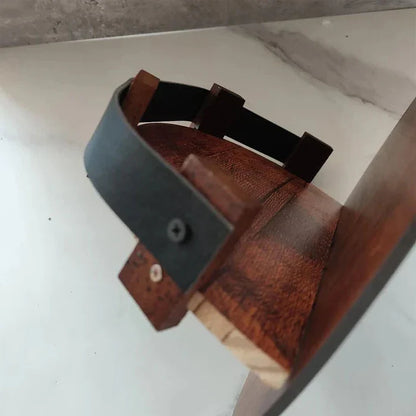 LuxRoyale Bourbon Whiskey Barrel Shelf - Rustic Bar Accessories