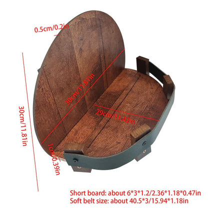 LuxRoyale Bourbon Whiskey Barrel Shelf - Rustic Bar Accessories