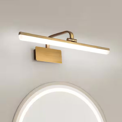 Royaleva Modern Linear LED Vanity Light - Brushed Brass Wall Sconce for Bathroom & Mirror Lighting