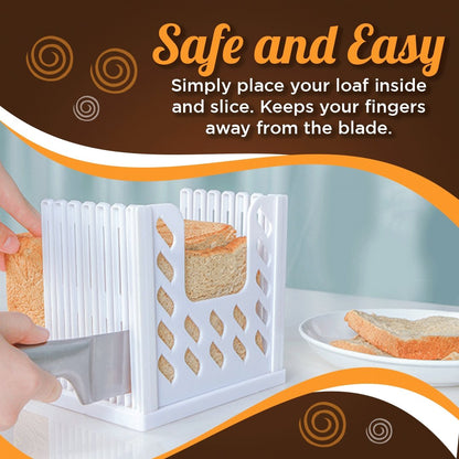 Royallure Premium Bread Slicer with Crumb Catcher - Perfectly Uniform Slices for Toast and More