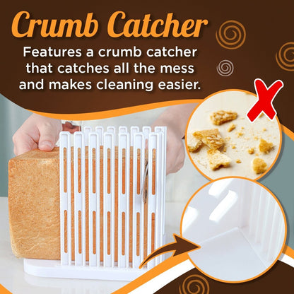 Royallure Premium Bread Slicer with Crumb Catcher - Perfectly Uniform Slices for Toast and More