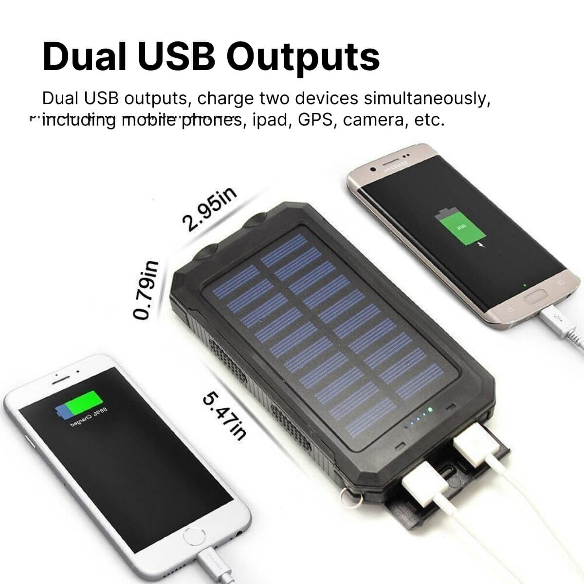 RoyaleGlow 500000 MAH Solar Charger, Waterproof Power Bank, External