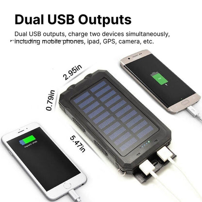 RoyaleGlow 500000 MAH Solar Charger, Waterproof Power Bank, External