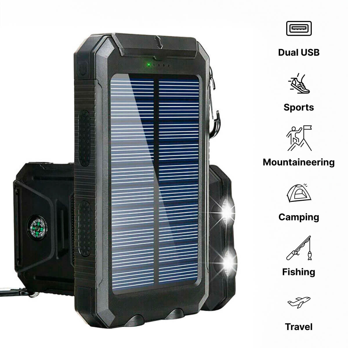 RoyaleGlow 500000 MAH Solar Charger, Waterproof Power Bank, External