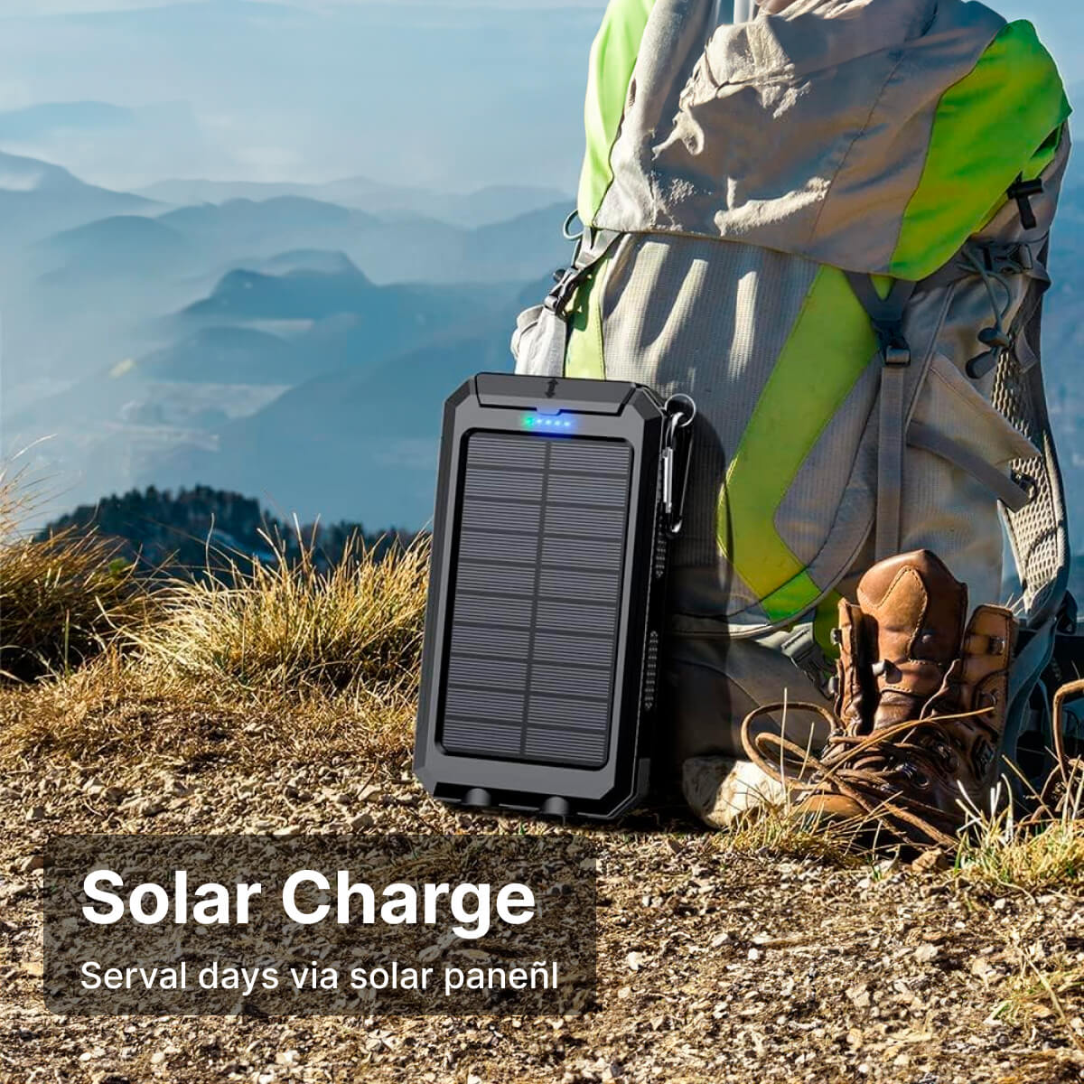 RoyaleGlow 500000 MAH Solar Charger, Waterproof Power Bank, External