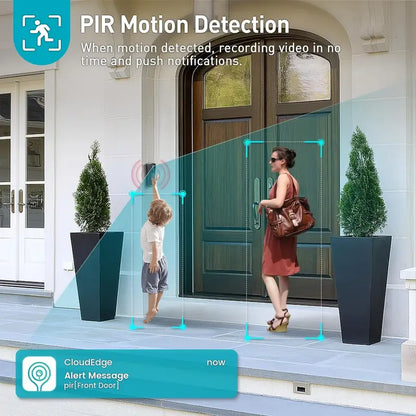 RoyaleGlow Wireless Wi-Fi Video Doorbell with 1080P HD
