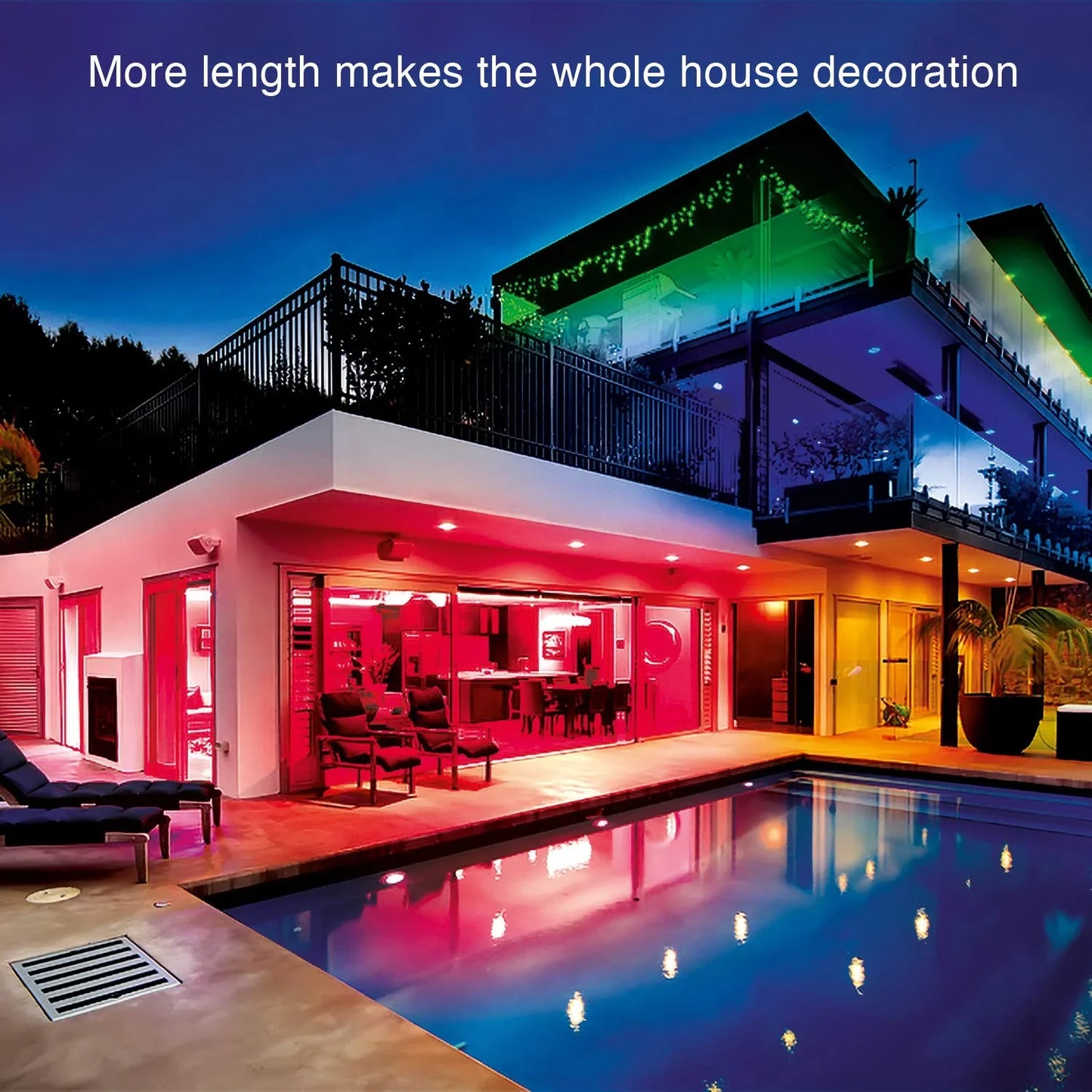 Luxora 32ft Led Strip Light with Remote and Custom Colors