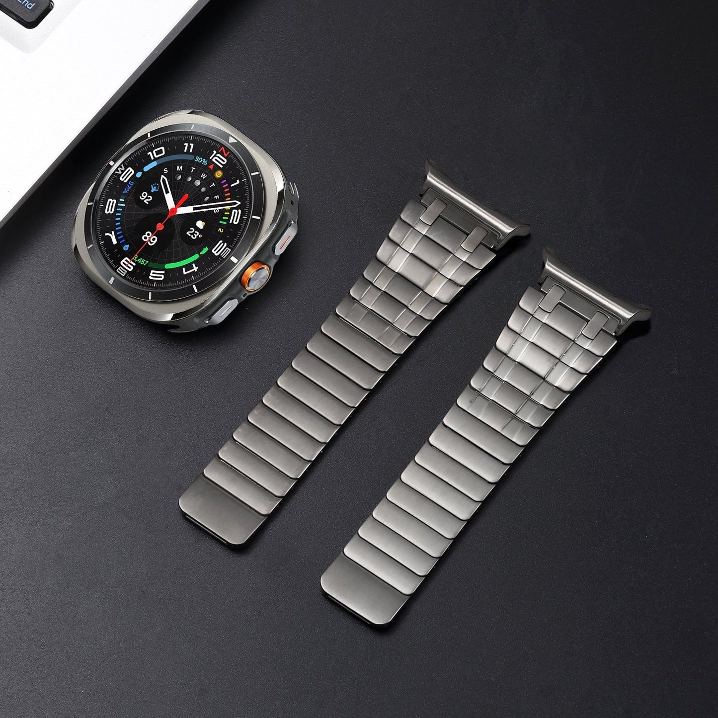 RoyaleGlow AP Frosted Stainless Steel Magnetic Band For Samsung Watch 7 Ultra