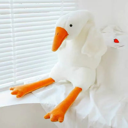 Luxora Big White Goose Plush Toy – Oversized Soft Pillow for Kids & Adults
