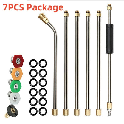 Luxora 4000 PSI Telescoping High Pressure Washer Wand Set for Gutter & Roof Drainage & Walls Cleaning