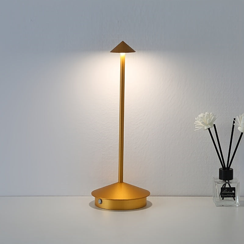 Cordless Lamp - Rechargeable LED Desk Light with Touch Control for Indoor & Outdoor Use - Golden