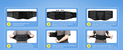 Luxora Back Lumbar Brace For Lower Back Pain Relief