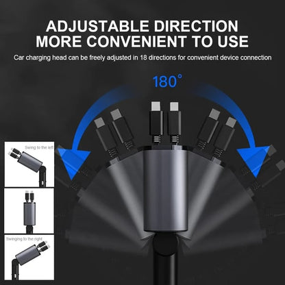 Royaleva Dual Port Charger Car Adapter with Type-C Cable