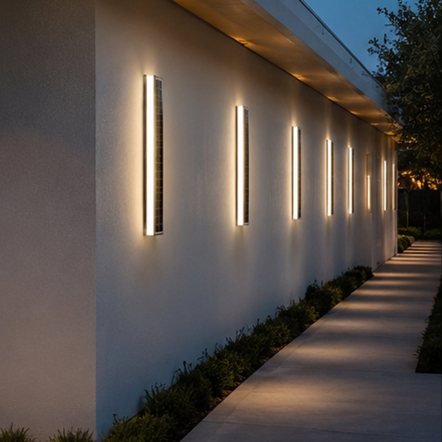 Royelux Modern Outdoor Solar LED Wall Sconce Light for Exterior Garden & Patio Lighting