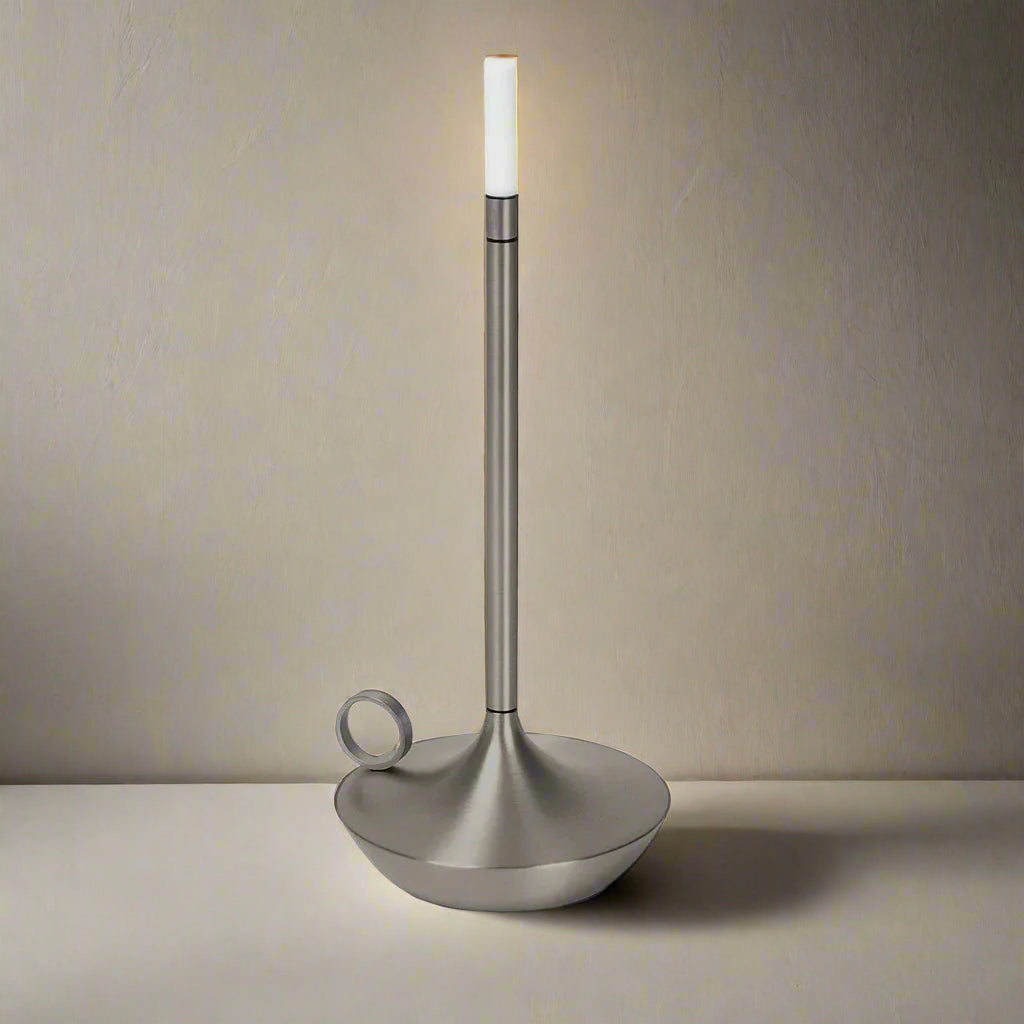 RoyaleGlow Wick LED Candle Light Table Lamp for Home Decor
