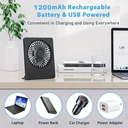 Luxora Ultra Quiet Small Desk Fan with 220 Degree Pivot