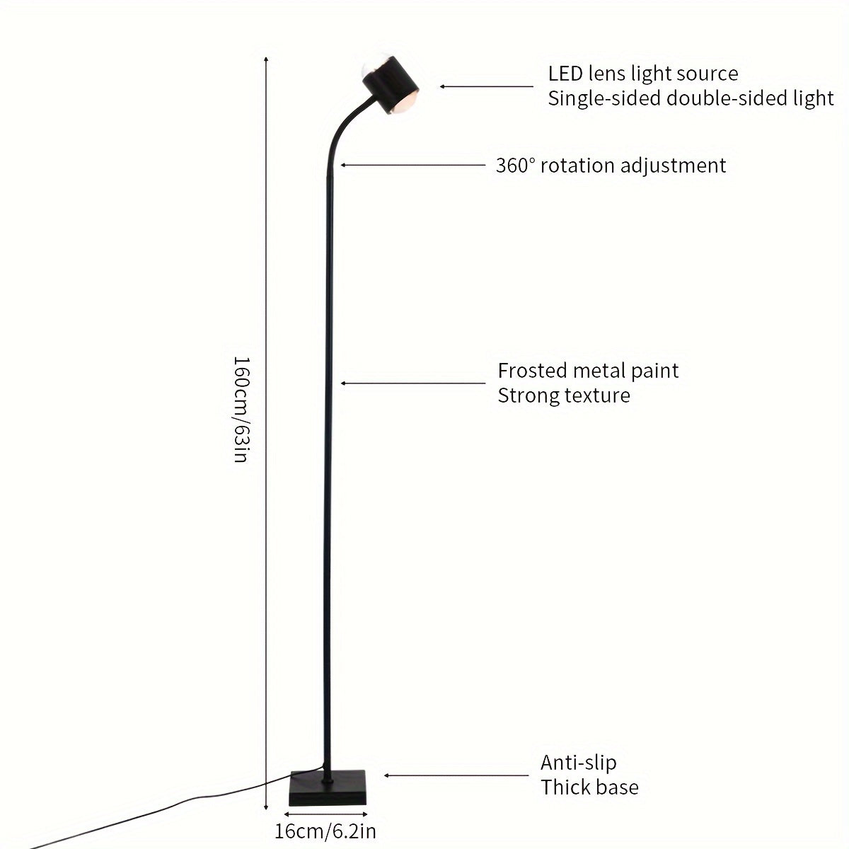 Transform Your Space with the 360° Adjustable Double-Headed Water Ripple Floor Lamp - Default Title