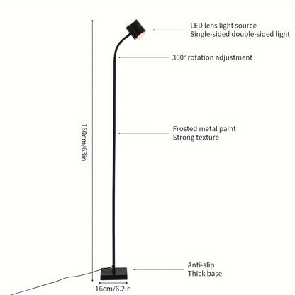 Transform Your Space with the 360° Adjustable Double-Headed Water Ripple Floor Lamp - Default Title
