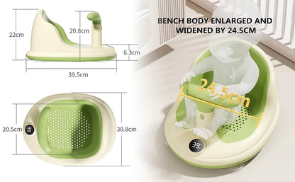 Luxora Baby Bath Seat with Wireless Thermometer and Safety