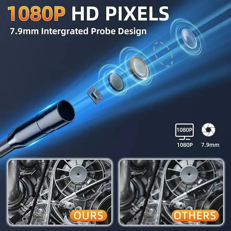 Luxora Industrial Endoscope Inspection Camera – 1080p Hd With 4.3-Inch Display Adjustable Lens