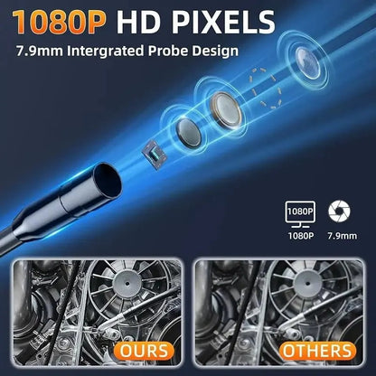 Luxora Industrial Endoscope Inspection Camera – 1080p Hd With 4.3-Inch Display Adjustable Lens
