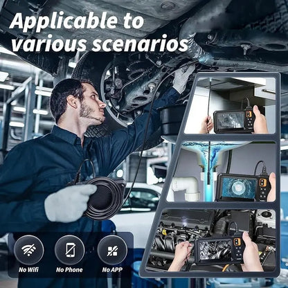 Luxora Industrial Endoscope Inspection Camera – 1080p Hd With 4.3-Inch Display Adjustable Lens