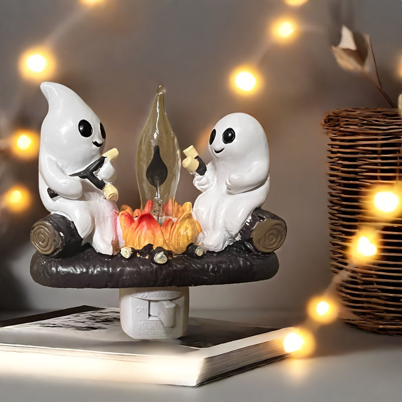 2D Flat, Bonfire Night Light, 3D Bonfire Night Light, Fun Halloween Decoration, 1pc Bonfire Night Light Bedroom Bedside Sleep Atmosphere Decorative Prop