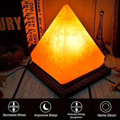 Salt Lamp - Hand-Carved Himalayan Salt Lamp with 8-Color Changing LED, USB Powered - Default Title
