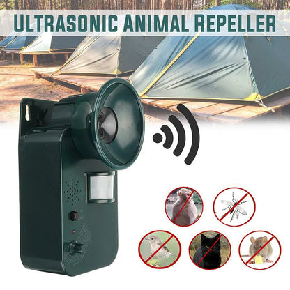 RoyaleGlow 5000sqft 9v Dc Ultra Sonic Cordless Pest Animal Repeller Outdoor Safely Repel Various Animal