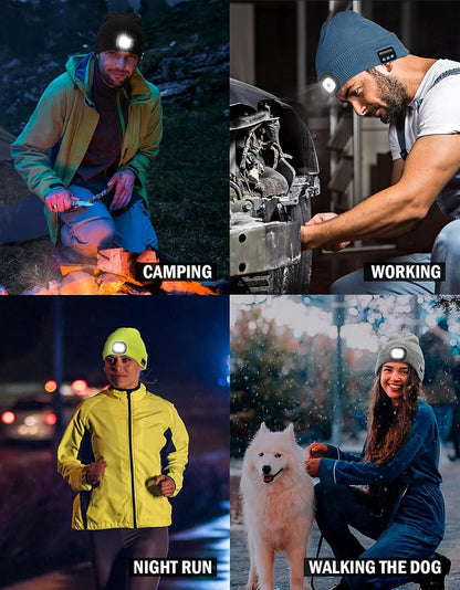 RoyaleGlow 3-in-1 Function Bluetooth Beanie for Outdoor Use