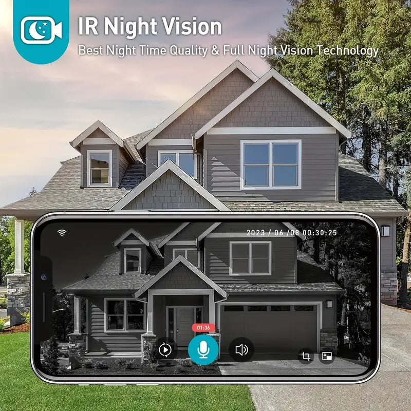 RoyaleGlow Wireless Wi-Fi Video Doorbell with 1080P HD
