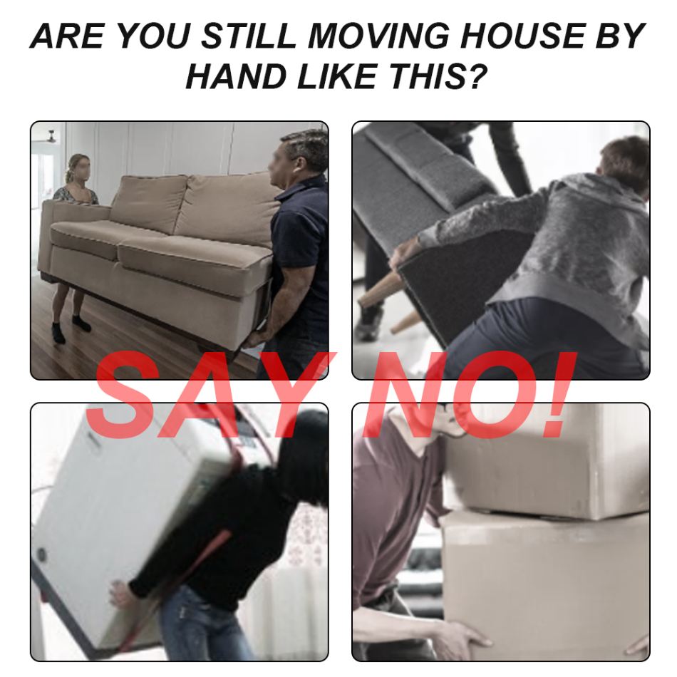 Royaleva Furniture Movers Set – Heavy-Duty Lifter & 360° Rollers for Easy Moving