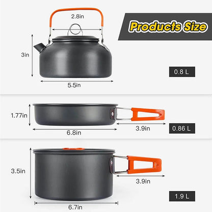 Luxora Camping Cook Set | Portable Cooking Gear & Utensils for Outdoor Cooking